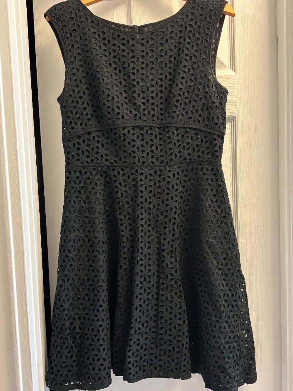 Ann Taylor LOFT black eyelet dress